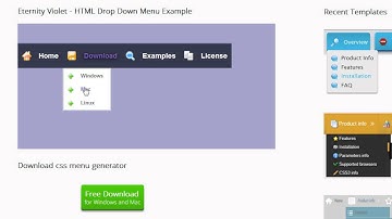 HTML Drop Down Menu - Supports all modern devices