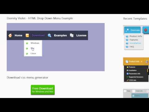 HTML Drop Down Menu - Supports all modern devices