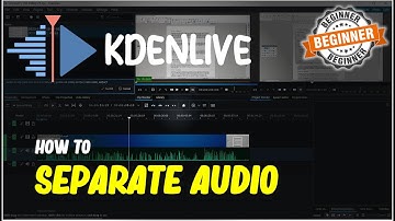 Kdenlive How To Separate Audio From Video
