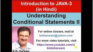 Java Lecture 3 (Hindi) - Understanding Switch Statement, Comparing Characters and Strings