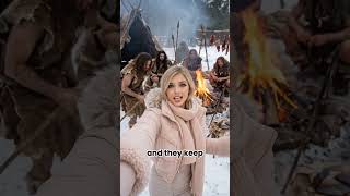 A Saber-Toothed Tiger Started Hunting Me in the Ice Age 😨.Global Vlogs#ai #history #foryou #viral
