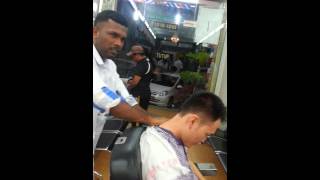 Indian barber haircut massage in Malaysia!
