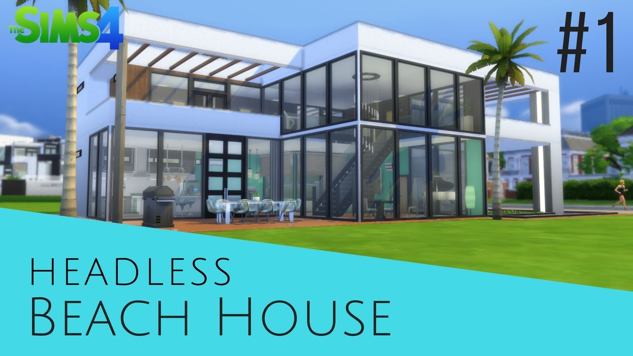The Sims 4 Speed Build #1 Modern Beach House - YouTube