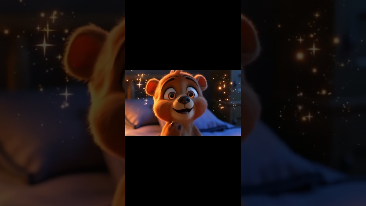 Why Is This Cartoon Bear Watching the Moon from a Rocket Ship