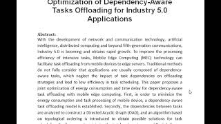 Energy Consumption and Time Delay Optimization of Dependency Aware Tasks Offloading for Industry 5 0