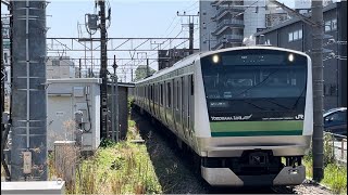 【回送列車】横浜線E233系6000番台H003編成淵野辺駅前通過シーン