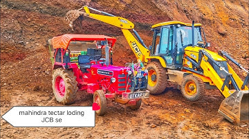 JCB 3dx Machine Loading Mud in Trolley Mahindra Swaraj Kubota Eicher Massey Tractor | Jcb Tractor