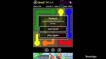 ‪Flow Free 5x5 level 14 (Regular Pack Easy)‬