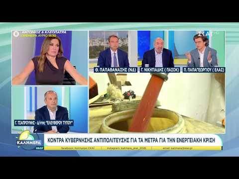 Κόντρα Κυβέρνησης - Αντιπολίτευσης για τα μέτρα για την ενεργειακή κρίση | Καλημέρα | 20/09/2026