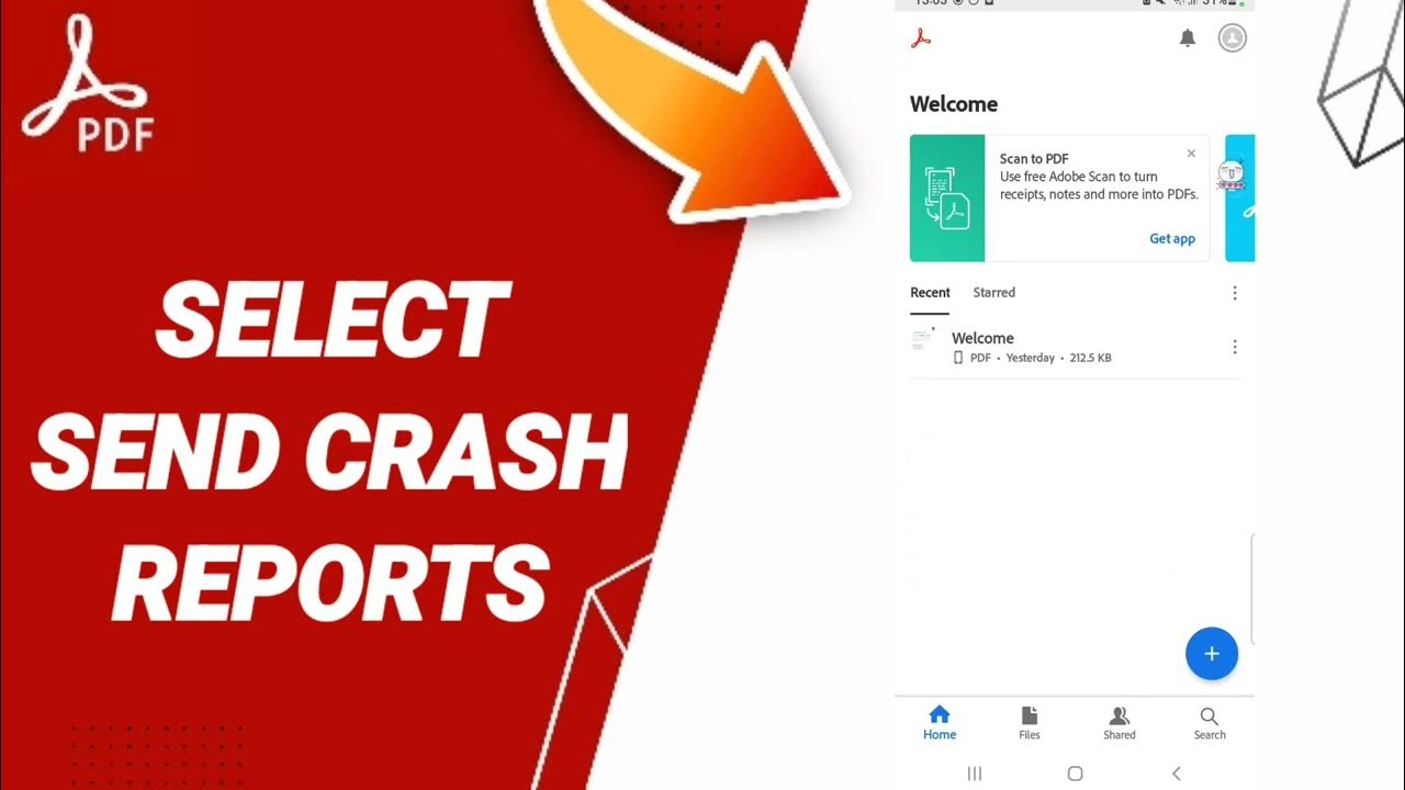 How To Select Send Crash Reports On Adobe Acrobat App YouTube