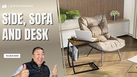 This Side Table Works as a Sofa Table and Desk