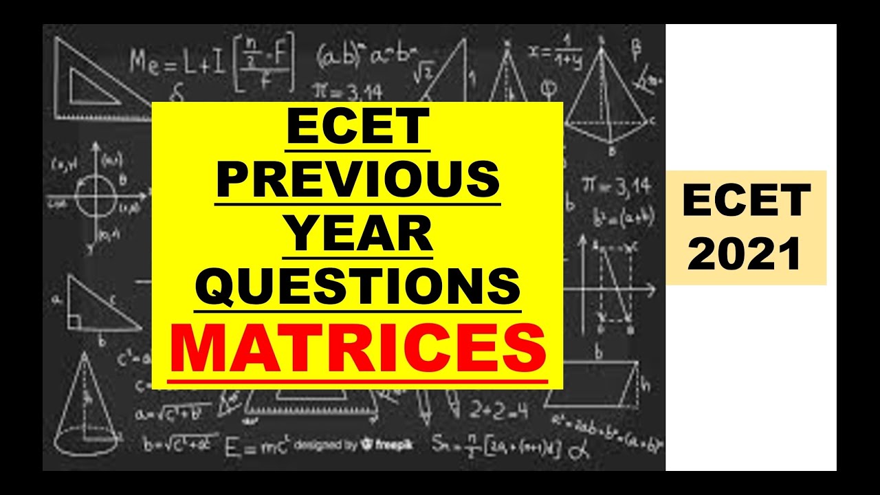 MATRICES ECET 2021 || ECET MATHEMATICS