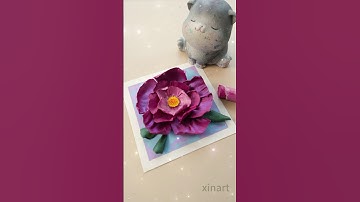 Oil pastel 3D flower #oilpastel #easydrawing #art