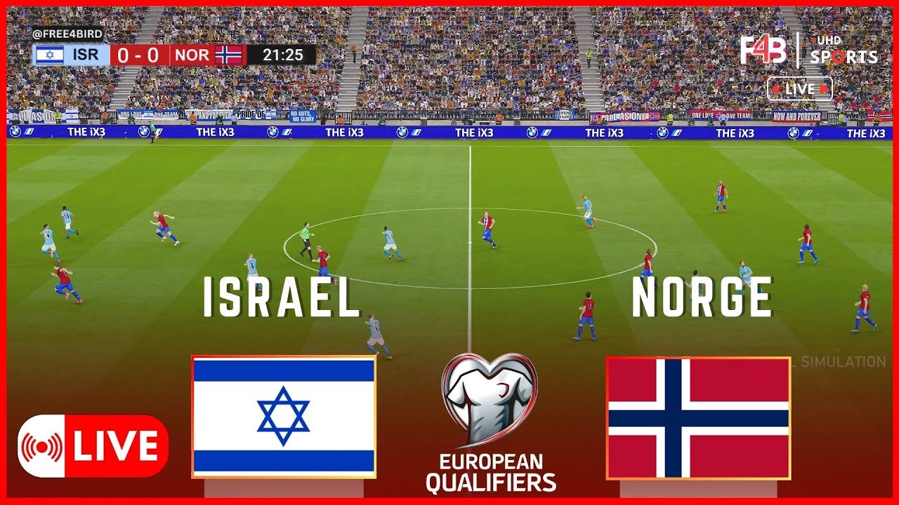 Israel vs Norge DIREKTE - LIVE | UEFA VM-kvalifisering 2026 | Simulering & Live Score 