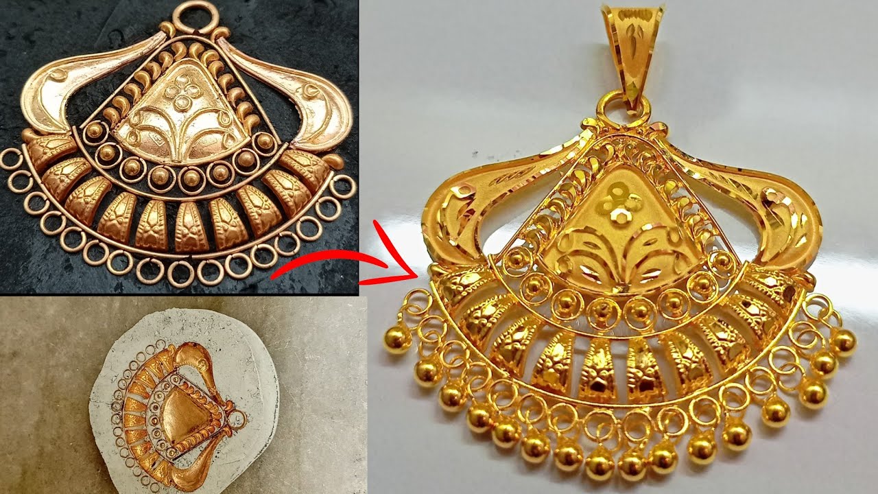 22k Gold Pendant Making How To Make Gold Pendant Gold Jewellery