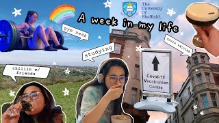 A week in the life of a University of Sheffield student! | bowling, vaccine, gym, studying 🥂