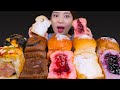 🍞Cream bomb bread💣크림이 줄줄.. 크림 폭탄식빵!! [Chocolate, Blueberry, Strawberry, Cream bread] Mukbang