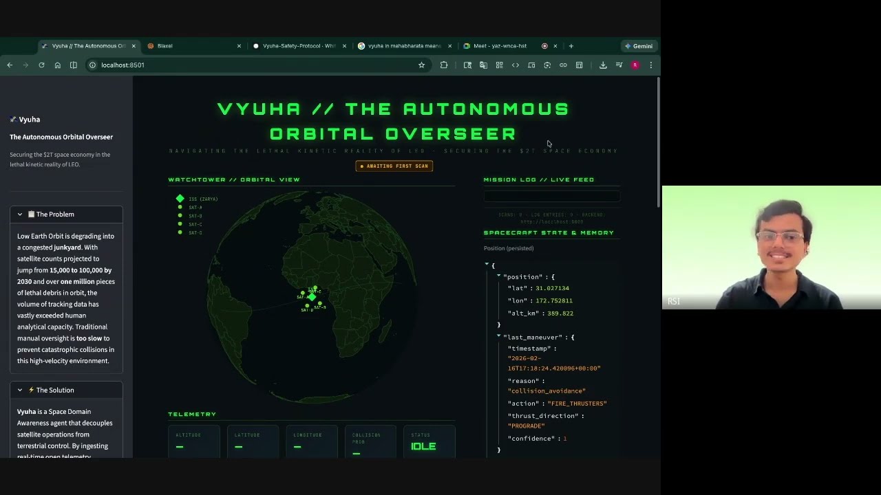 Vyuha AI - The Autonomous Orbital Overseer [Demo by Roshan Sharma]