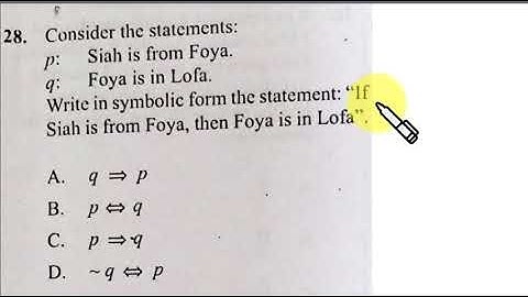 Logical Reasoning | WASSCE 2023 | Core Mathematics | OBJ Q28 |  NIGERIA