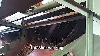 Small scale palm fruit threshing machine