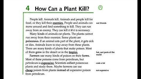 Facts and Figures - Unit 2: How? Why?  Lesson 4: How Can a Plant Kill?