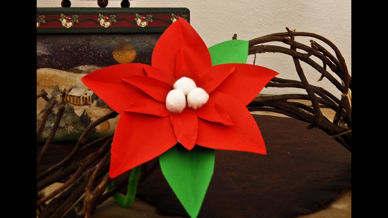 Lavoretti Creativi Stella Di Natale.Stella Di Natale Youtube