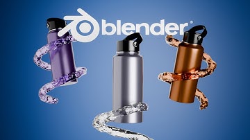 Water bottle product render | blender tutorial