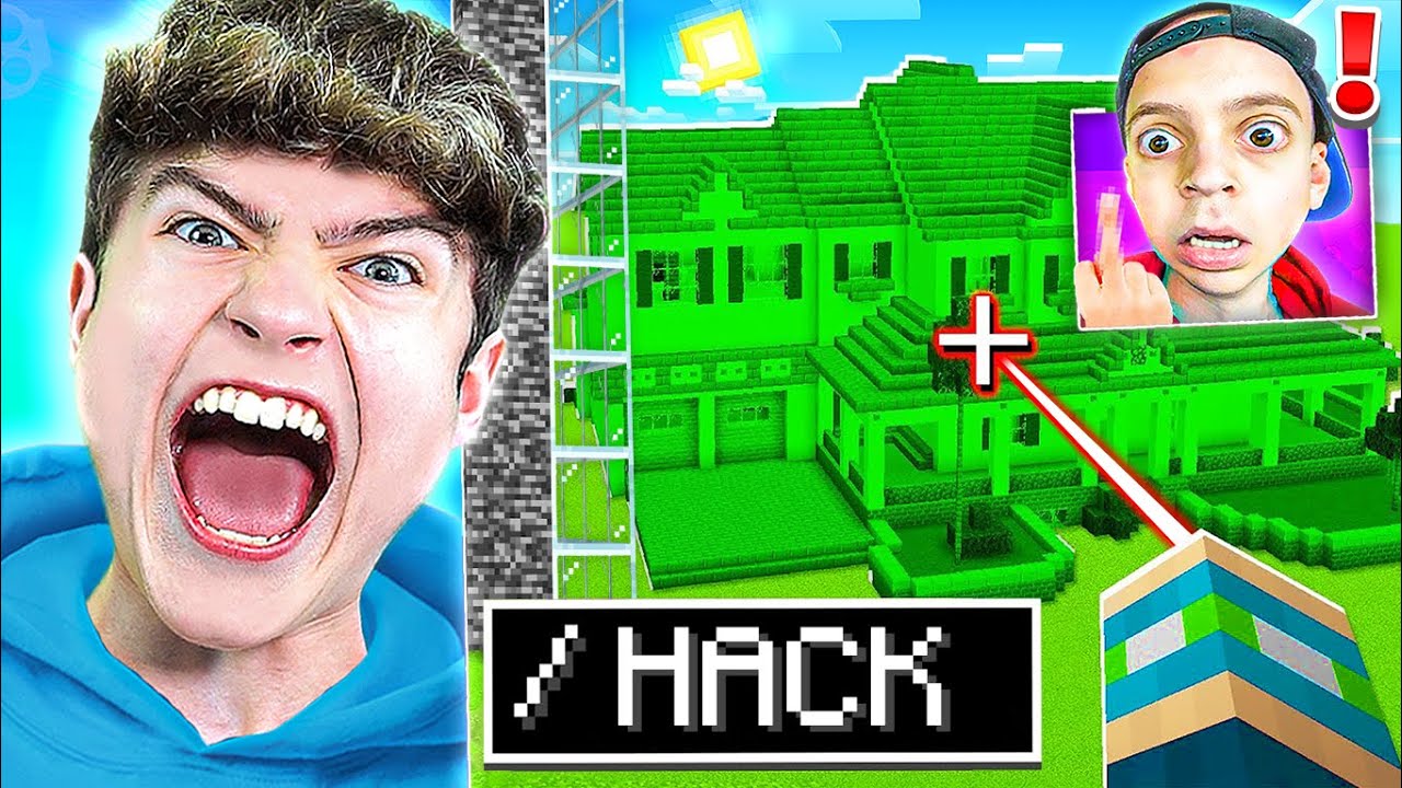 Ich HACKE HEIMLICH bis KLEINER JUNGE AUSRASTET in einer BAU CHALLENGE! in Minecraft