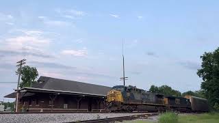 CSX AC44CW 386 w/ Weird K5H Leads Automotive M580-25 on 5/26/23