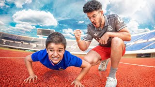 Nadim doit faire sa PREMIÈRE séance de CROSS FIT dans son programme de foot pour la rentrée ! Jour5