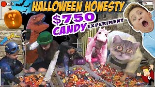 HALLOWEEN TRICK OR TREATER EXPERIMENT  HONESTY TEST w  $750 TREATS  FUNnel Family Greedy Vlog