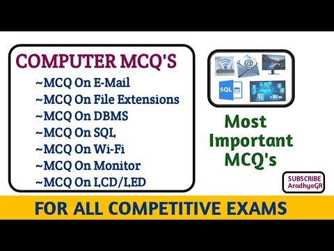 Computer MCQ&rsquo;s|Email|File Extensions|DBMS|SQL|Monitor|USB|Wi-Fi|With PDF|@Aradhya GR