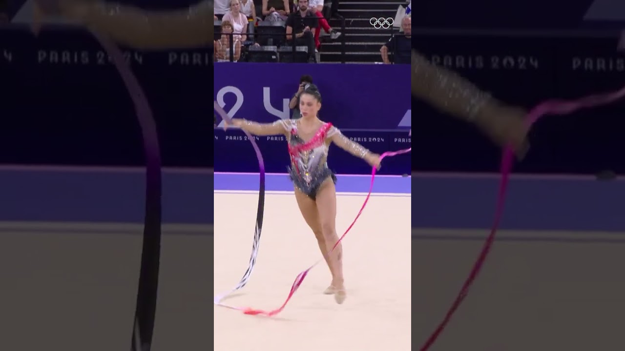 Milena Baldassarri delivered a mesmerizing ribbon routine at the #Paris2024 Olympic Games. ๐ฎ๐นโจ