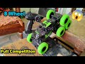 Full Competition 8 Wheel Rock Crawler offroading &amp; Upwhil Climbing Testing Rc Car 