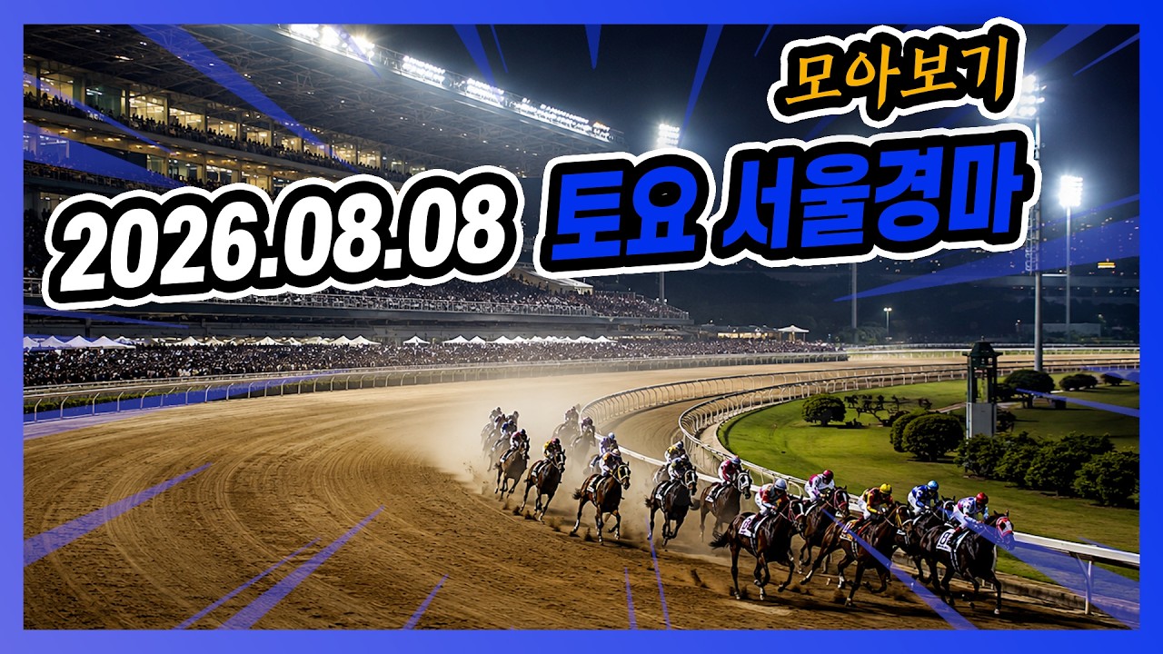 2026년 8월 8일 토요 서울경마 전체경주 모아보기