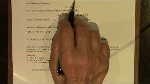 Transition to Advanced Math: 24 Partially Ordered Sets I 50 min