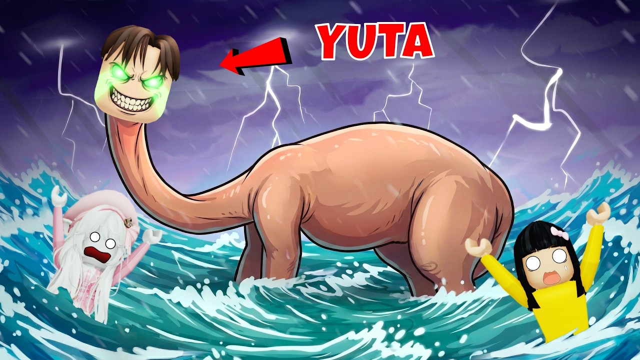 Yuta Mio Mencari Morph Dinosaurus Wajah Manusia Dan Infected Sky Di Lautan | ROBLOX