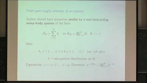 Prof. Gunter Stolz | Recent results and open problems on many-body localization