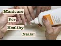 The manicure process for natural healthy nails