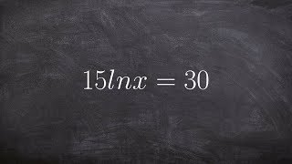 Learn how to solve a natural logarithmic equation by converting to exponential form