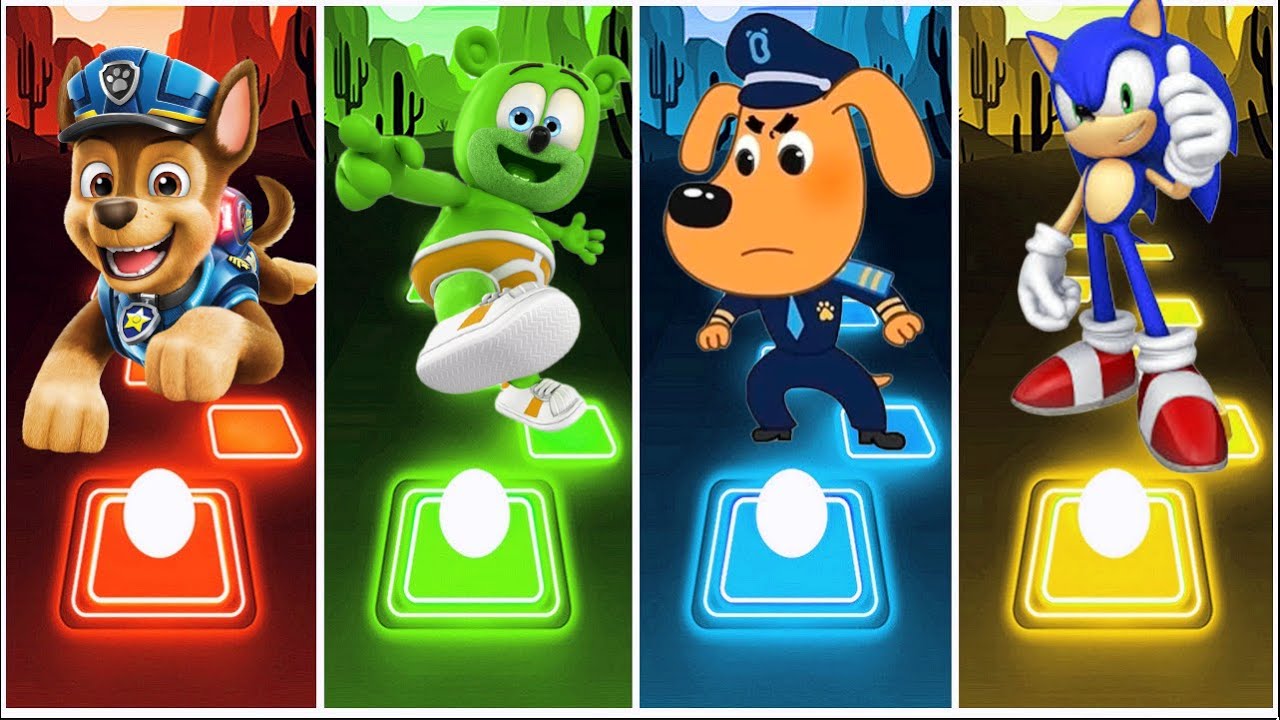 Paw Patrol 🆚 Gummy Bear 🆚 Sheriff Labrador 🆚 Sonic.🎶 Who Best?