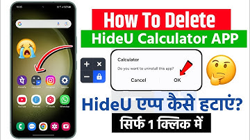 how to delete calculator hide app | hideu calculator app delete kaise kare | hideu calculator delete