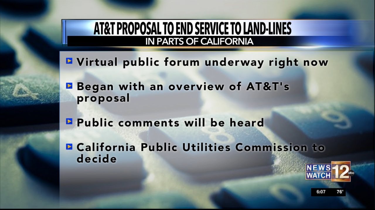 AT&T propose ending service to landlines YouTube