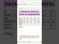 Convert rows into columns instantly using TRANSPOSE in Excel! #excel #exceltips #exceltutorial