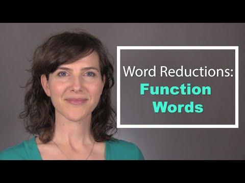 Learn the American Accent! Word Reductions of American English - The Function Words