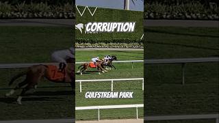Corruption powers home to win race 6, second victory for Dylan Davis today! #GulfstreamPar