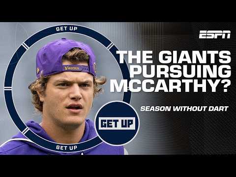 Should the Giants pursue J.J. McCarthy or go with Jameis Winston after Jaxson Dart injury?! | Get Up
