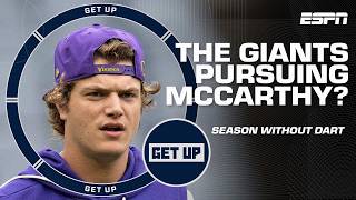 Should the Giants pursue J.J. McCarthy or go with Jameis Winston after Jaxson Dart injury! | Get Up