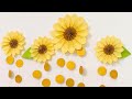 夏の飾り　おしゃれなひまわりの手作り立体ガーランドの作り方　夏の１００均工作