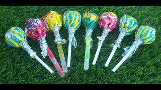Satisfying video Asmr Lollipops candy,,chocolate gummy candy Cutting video,,rainbow chocolate candy